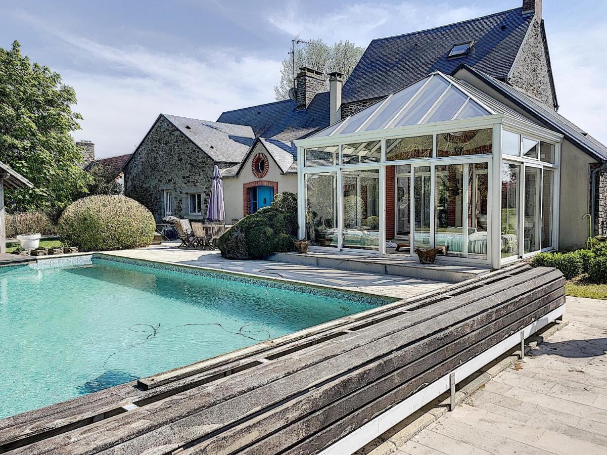 Gite De Charme "La Maison Saint-Leonard" Avec Piscine, Spa, Vue Sur Le Mont Saint-Michel Vains Bagian luar foto